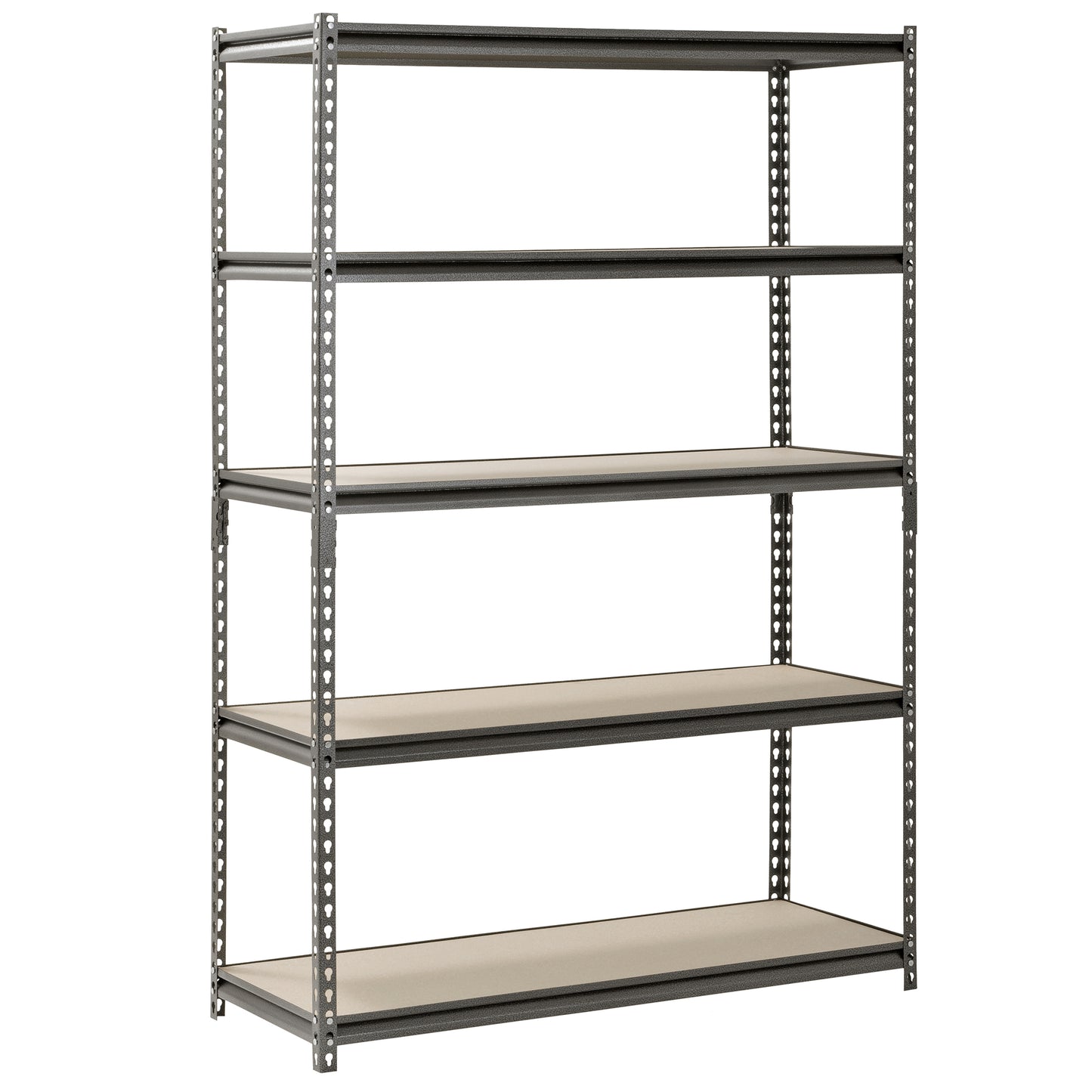 MuscleRack™ Heavy-Duty Z-BEAM™ Steel Boltless Shelving with Particleboard Decking