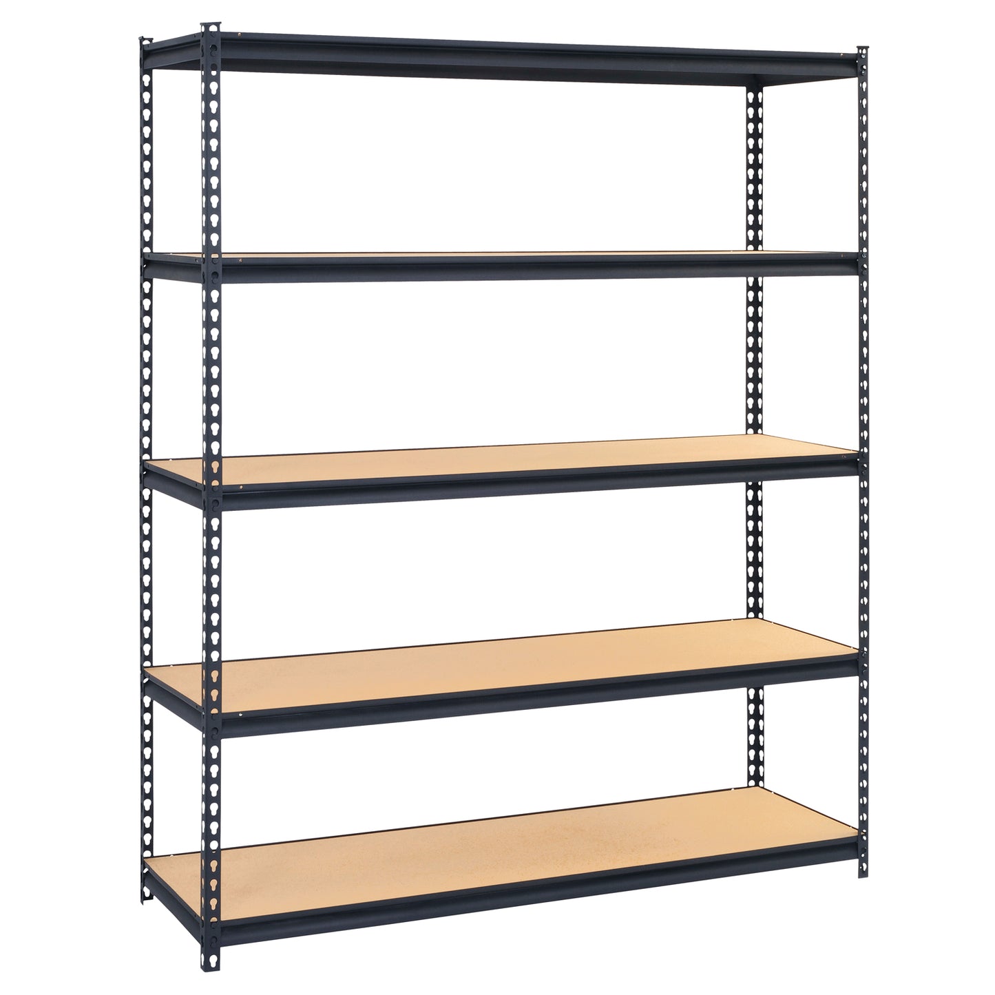 MuscleRack™ Heavy-Duty Z-BEAM™ Steel Boltless Shelving with Particleboard Decking