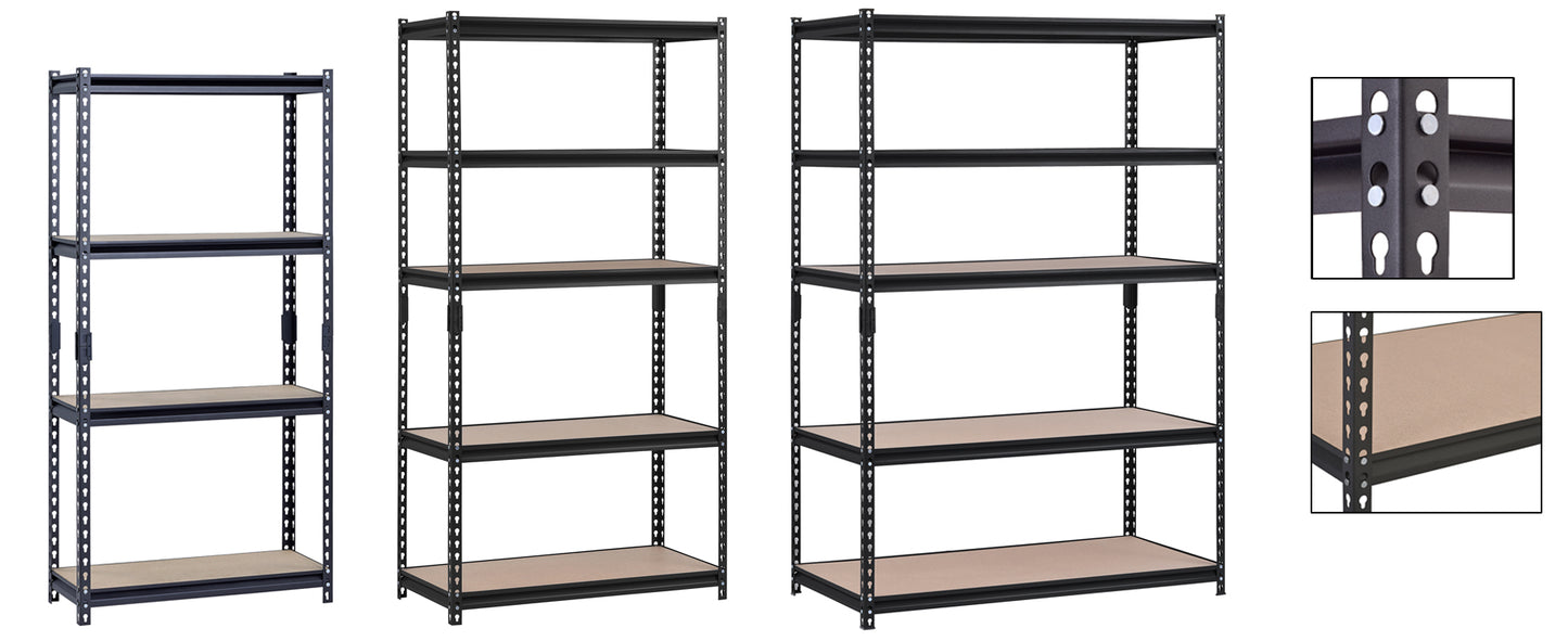 MuscleRack™ Heavy-Duty Z-BEAM™ Steel Boltless Shelving with Particleboard Decking
