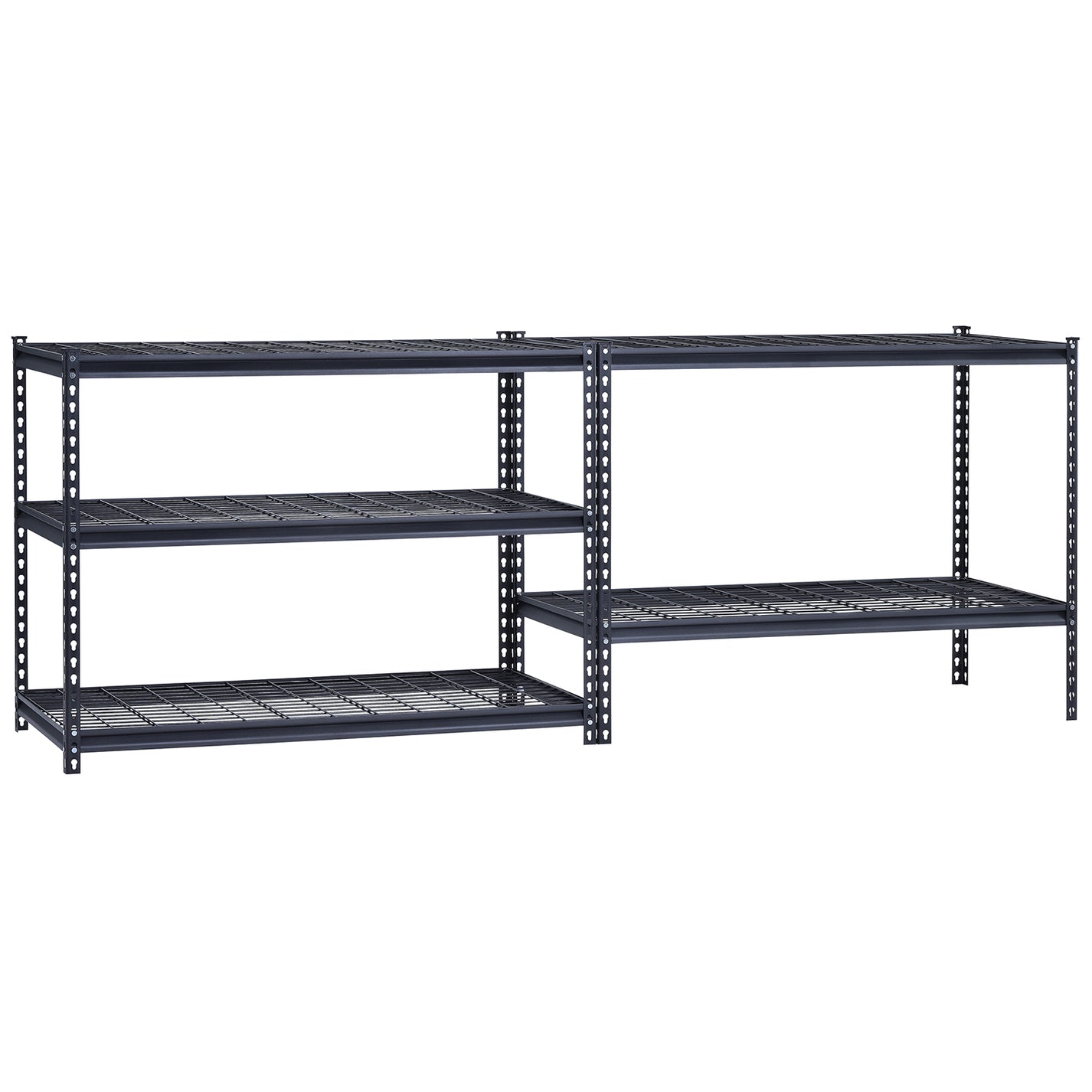 MuscleRack™ HeavyDuty ZBEAM™ Steel Boltless Shelving with Wire Decki