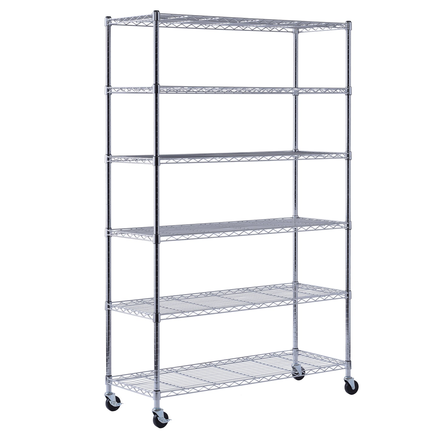 MuscleRack™ Mobile Chrome Wire Shelving