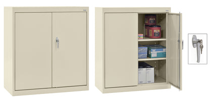 Medium Duty Welded Steel Counter-Height Storage Cabinets