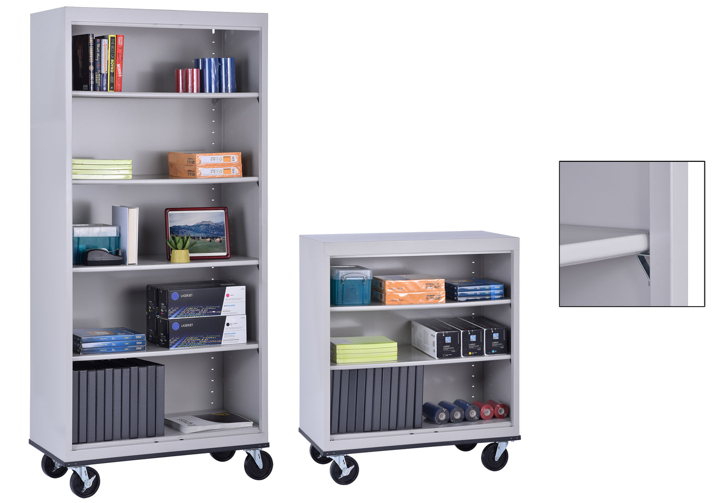 Mobile Welded Steel Bookcases