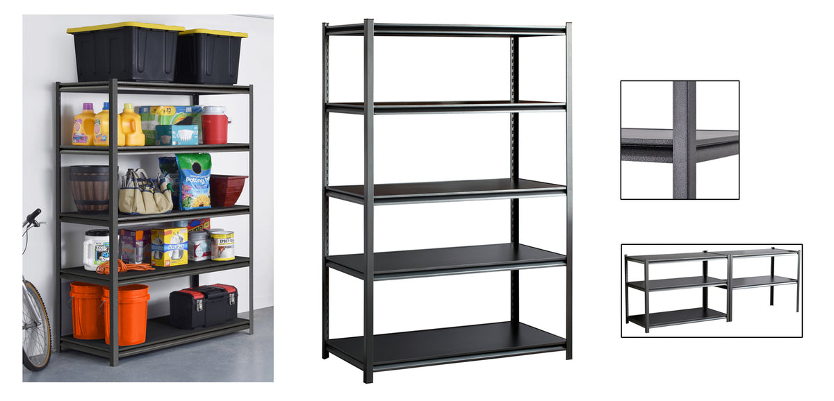 MuscleRack™ Heavy-Duty Z-BEAM™ Steel Boltless Shelving with Laminate D ...